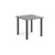 Rectangular black radial leg meeting table 800mm x 800mm - Onyx Grey