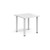 Rectangular white radial leg meeting table 800mm x 800mm - white