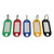 5 Star Facilities Key Hanger Fob Label 50x22mm Assorted [Pack 100]