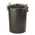 Refuse Bin With Lid and Metal Clip Handles 80 Litre Black Ref GN346