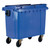 Four Wheeled Bin UV Stabilised Polyethylene 770 Litres 55kg 1350x770x1360mm Blue