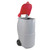 Designer Mobile Recycling Wheelie Bin for Cans 90 Litre Capacity 420x500x930mm Red