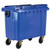 Four Wheeled Bin UV Stabilised Polyethylene 1100 Litres 67kg 1400x1200x1450mm Blue