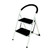 Folding Step Ladder 2 Tread Capacity 150kg White Frame