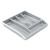Addis Drawer Organiser High Gloss Plastic Metallic Silver Ref 510855