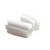 Nail Brush Double Sided Plastic White [Pack 2]