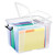 Strata Smart Box Clip-On Folding Lid Carry Handles 40 Litre Clear Ref HW674CLR