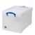 Really Useful Storage Box Plastic Lightweight Robust Stackable 84 Litre W440xD710xH380mm Clear Ref 84C