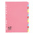 5 Star Office Subject Dividers 15-Part Recycled Card Multipunched 155gsm A4 Assorted