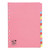 5 Star Office Subject Dividers 20-Part Recycled Card Multipunched 155gsm A4 Assorted