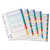 Concord index 1-10 Polypropylene Multipunched Reinforced Multicolour-Tabs 120 Micron A4 White Ref 66399