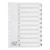 5 Star Office Index 1-10 Multipunched Mylar-reinforced Strip Tabs 150gsm A4 White