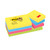 Post-it Colour Notes Pad of 100 Sheets 38x51mm Energetic Palette Rainbow Colours Ref 653TFEN [Pack 12]