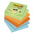 Post-it Notes Recycled 100 Sheets per Pad 76x76mm Pastel Rainbow Ref 6541RP [Pack 12]