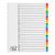 5 Star Office Maxi Index A-Z Multipunched Mylar-reinforced Multicolour-Tabs 150gsm Extra Wide A4+ White