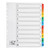 5 Star Office Maxi Index 1-10 Multipunched Mylar-reinforced Multicolour-Tabs 150gsm Extra Wide A4+ White