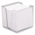 5 Star Office Noteholder Cube Transparent with Approx. 750 Sheets of Plain Paper 90x90mm White