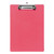 5 Star Office Clipboard Solid Plastic Durable with Rounded Corners A4 Pink