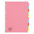 5 Star Office Subject Dividers 10-Part Recycled Card Multipunched Extra Wide 155gsm A4 Assorted [Pack 10]