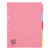 5 Star Office Subject Dividers 5-Part Recycled Card Multipunched Extra Wide 155gsm A4 Assorted [Pack 10]