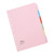 5 Star Office Subject Dividers 6-Part Recycled Card Multipunched 155gsm A4 Assorted