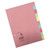 5 Star Office Subject Dividers 10-Part Recycled Card Two-hole Punched 155gsm A5 Assorted