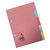 5 Star Office Subject Dividers 5-Part Recycled Card Two-hole Punched 155gsm A5 Assorted