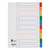 5 Star Elite Index 1-10 Polypropylene Multipunched Reinforced Multicolour-Tabs 120 Micron A4 White
