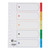 5 Star Elite Index 1-5 Polypropylene Multipunched Reinforced Multicolour-Tabs 120 Micron A4 White