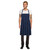 Chef Works Presidio Navy Satin Stripe Bib Apron