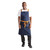 Southside X-Cross Back Apron Denim Blue Tan Ties