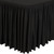 Table Top Black Cover & Skirting - Plisse Style