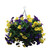 22" Purple and Yellow Artificial Pansies Ball