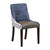 Bath Dining Chair Dark Walnut with Alfresco Marine Outer Back Saddle Ash Seat