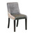 Bath Dining Chair Dark Walnut with Alfresco Mandarin Back Saddle Ash Seat