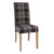 Bolero Austin Dining Chairs Grey Tartan (Pack of 2)