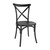 Bolero Polypropylene Cross Back Side Chair Black (Pack of 4)