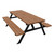 Bolero Steel Frame Wooden Picnic Bench 6ft