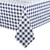 PVC Chequered Tablecloth Blue 35in