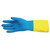 MAPA Alto 405 Liquid-Proof Heavy-Duty Janitorial Gloves Blue and Yellow Extra Large