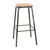 Bolero Cantina High Stools with Wooden Seat Pad Metallic Grey (Pack of 4)