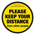 Please Keep Your Distance Social Distancing Floor Graphic 200mm
