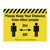 Please Keep Your Distance From Others Floor Graphic 300x400mm