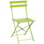 Bolero Green Pavement Style Steel Folding Chairs (Pack of 2)