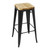 Bolero Bistro High Stools with Wooden Seat Pad Black (Pack of 4)