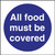 Vogue All Food Must Be Covered Sign