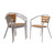 Bolero Aluminium and Ash Chairs (Pack of 4)