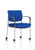 Brunswick Deluxe Chrome Frame Bespoke Colour Back And Seat Stevia Blue With Arms With Castors