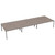 Jemini 6 Person Bench Desk 4800x1600x730mm Grey Oak/White