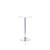 Jemini Bistro Trumpet Table Tall 600x600x1045mm White/Chrome